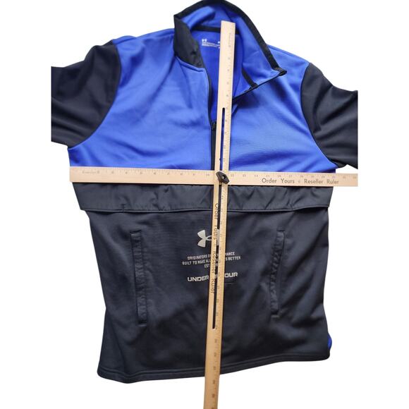 Under Armour ColdGear Mens Medium Pullover Athletic Sweatshirt Kangaroo Pocket - Picture 5 of 13